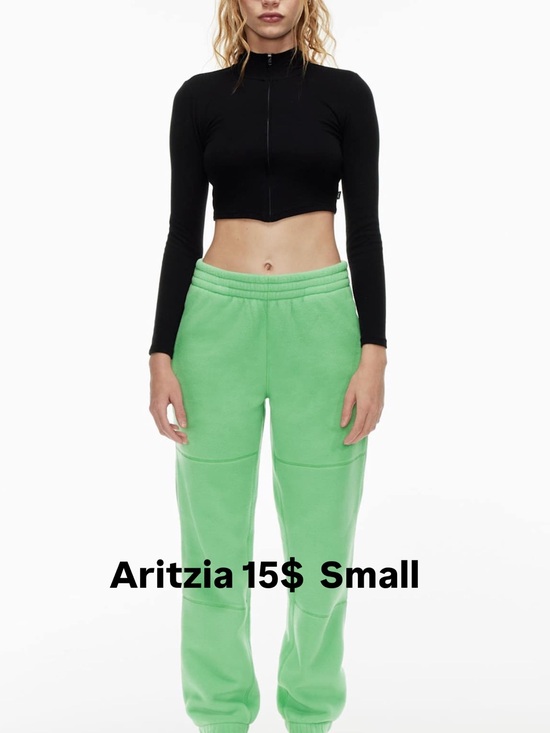 TNA Pants - TNA Neon Lime Sherpa-Lined Sweatpants